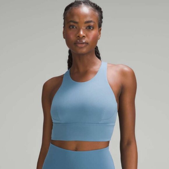 lululemon athletica Other - Lululemon Wunder Train Longline Bra *Medium Support, C/D Cup Utility Blue Size 8